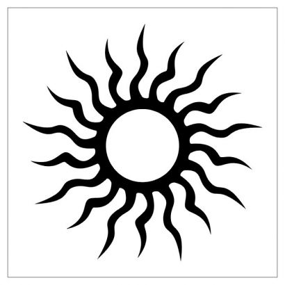 Tribal Sun Tattoo Image